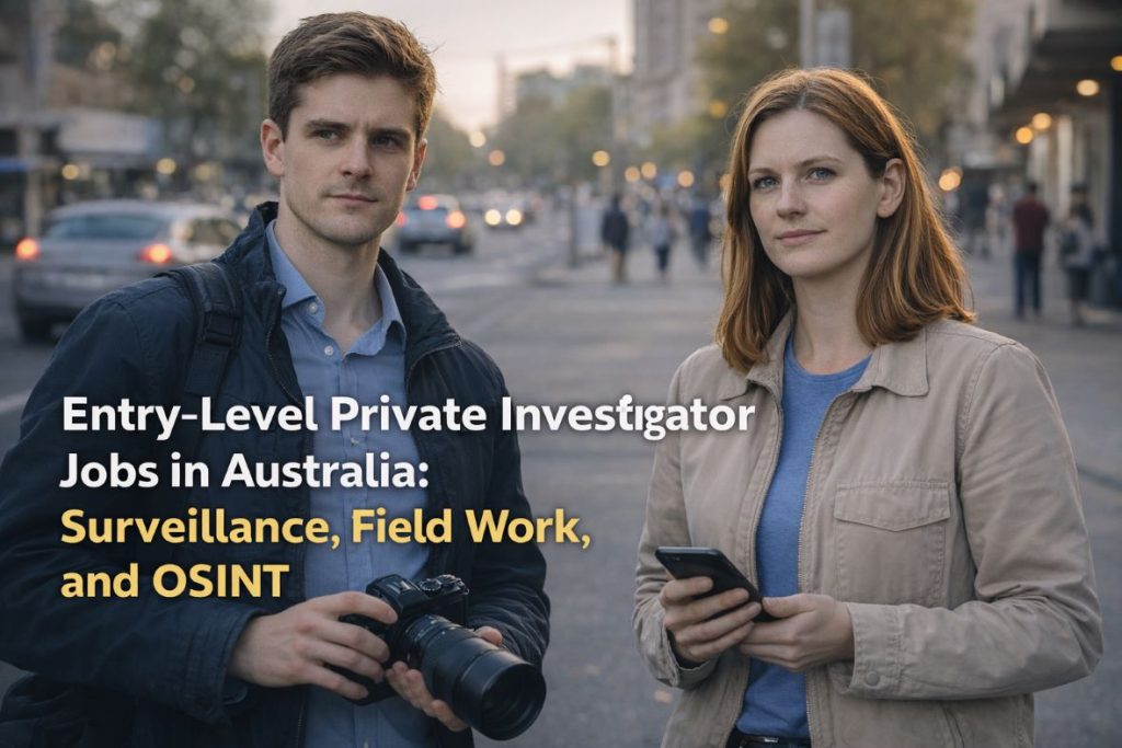 Entry-Level Private Investigator Jobs in Australia: Surveillance, Field Work, and OSINT Entry-Level Private Investigator Jobs in Australia: Surveillance, Field Work, and OSINT