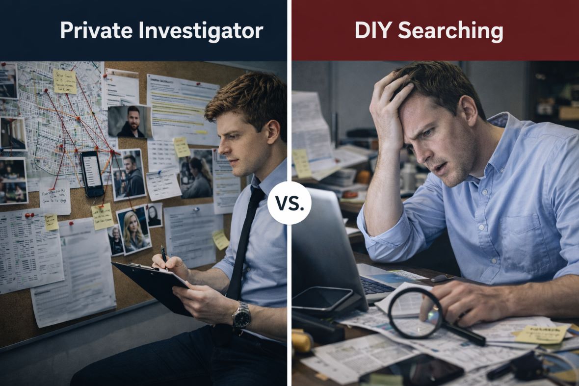 Stop DIY Searching: Why Hiring a Private Investigator Pays Off. Private investigator providing verified results that outperform DIY searching, using lawful investigation methods and clear reporting.